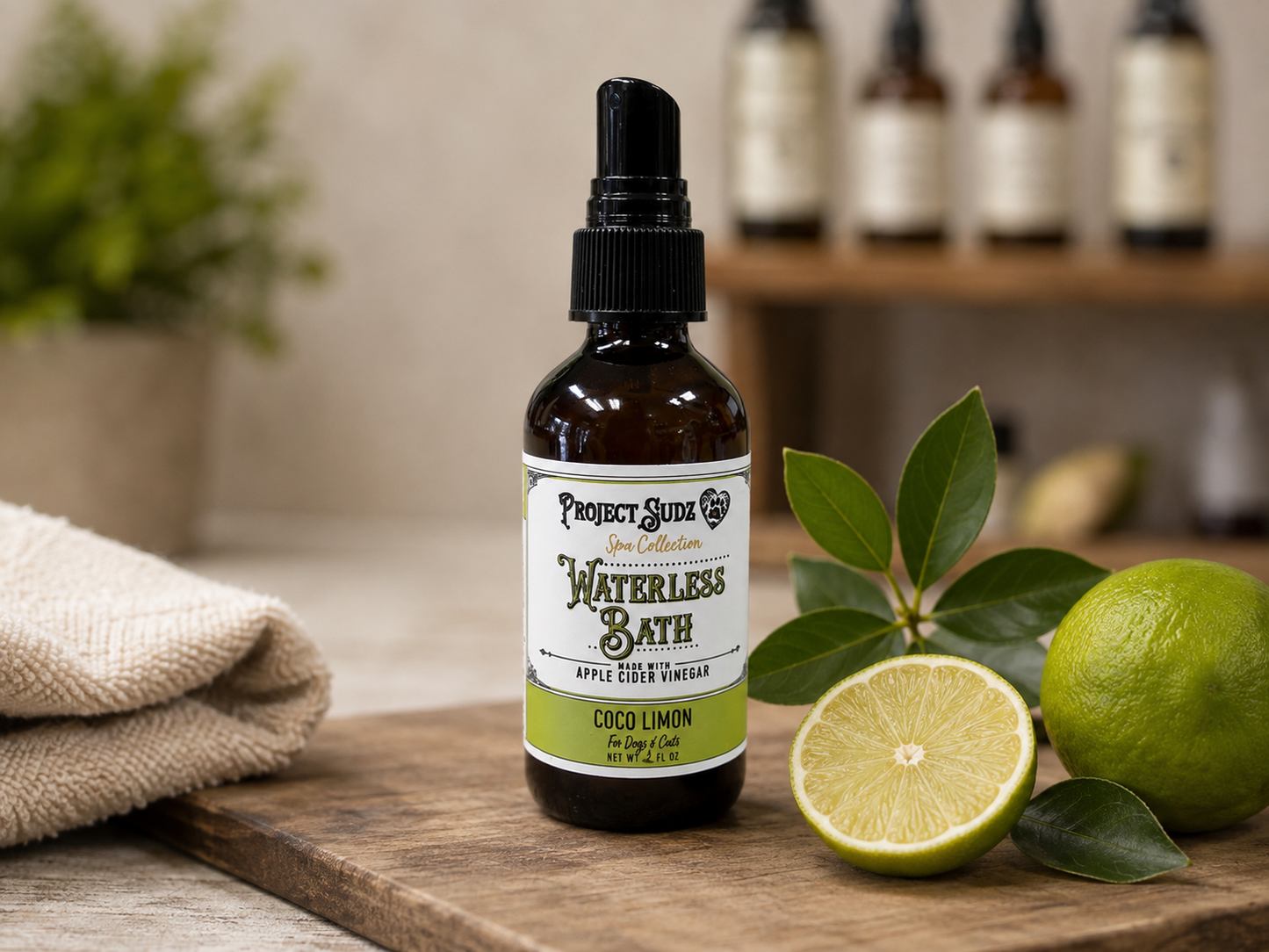 Waterless bath travel spray